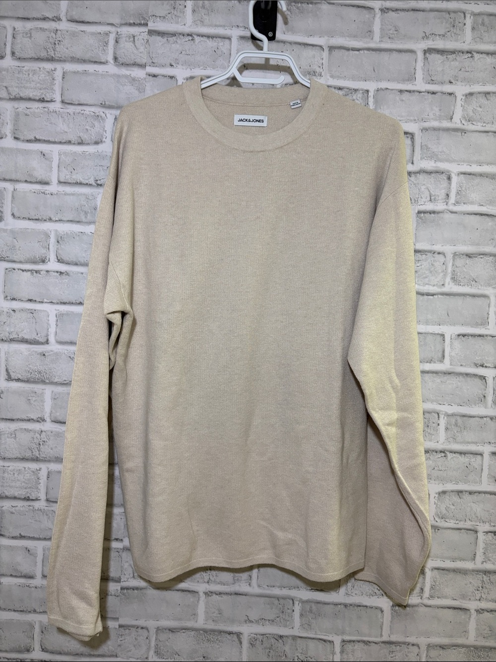 Jack & Jones Crewneck Sweater in Light Beige, small
